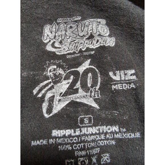 naruto 20th anniversary tank top shippuden size small black hot topic - Picture 5 of 5